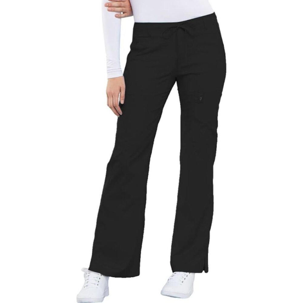 Cherokee® LUXE 21100 Women's Jr. Fit Low-Rise Cargo Scrub Pant - Black